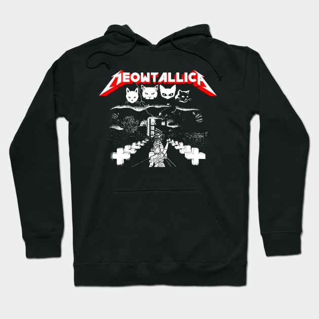 Meowtallica Hoodie by balibeachart